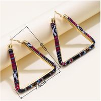 1 Pair Exaggerated Ethnic Style Triangle Geometric Plating Alloy Earrings main image 2