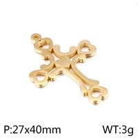 1 Piece Stainless Steel 18K Gold Plated Cross sku image 16