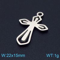 1 Piece Stainless Steel 18K Gold Plated Cross sku image 2