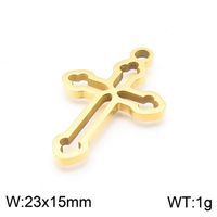 1 Piece Stainless Steel 18K Gold Plated Cross sku image 13