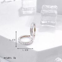 1 Pair Simple Style Circle Plating Inlay Sterling Silver Zircon Earrings main image 2