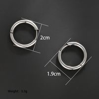 1 Pair Simple Style Commute Circle Plating 304 Stainless Steel 18K Gold Plated Raw Steel Hoop Earrings main image 5