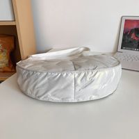 Unisex Pearlescent Cotton Solid Color Basic Sewing Thread Dumpling Shape Zipper Shoulder Bag Crossbody Bag Underarm Bag main image 2