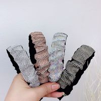Women's IG Style Shiny Solid Color Cloth Inlay Rhinestones Hair Band main image 1