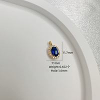 Elegant Vintage-stil Luxuriös Oval Sterling Silber Überzug Inlay Zirkon Vergoldet Zauber main image 2