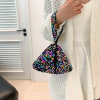 Women's Small Pu Leather Sequins Elegant Vintage Style Dumpling Shape Zipper Shoulder Bag Evening Bag Underarm Bag main image 1