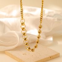 Wholesale Jewelry Cute Sweet Simple Style Round Iron Patchwork Plating Hollow Out Necklace main image 5