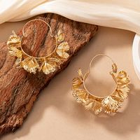 1 Pair Elegant Flower Plating Alloy Ferroalloy 14k Gold Plated Silver Plated Earrings main image 8