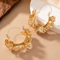 1 Pair Elegant Flower Plating Alloy Ferroalloy 14k Gold Plated Silver Plated Earrings main image 10