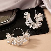 1 Pair Elegant Flower Plating Alloy Ferroalloy 14k Gold Plated Silver Plated Earrings main image 7
