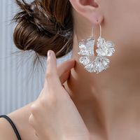 1 Pair Elegant Flower Plating Alloy Ferroalloy 14k Gold Plated Silver Plated Earrings main image 1