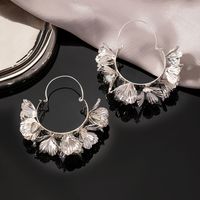 1 Pair Elegant Flower Plating Alloy Ferroalloy 14k Gold Plated Silver Plated Earrings main image 9