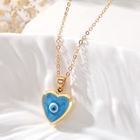 Casual Cute Simple Style Heart Shape Alloy Copper Pendant Necklace sku image 6