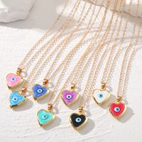 Casual Cute Simple Style Heart Shape Alloy Copper Pendant Necklace main image 1