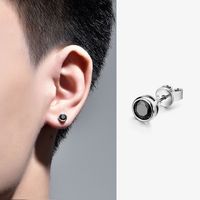 1 Piece Simple Style Round Star Windmill Inlay Copper Zircon Ear Studs main image 4
