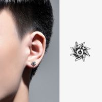 1 Piece Simple Style Round Star Windmill Inlay Copper Zircon Ear Studs main image 3