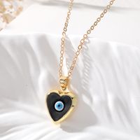 Casual Cute Simple Style Heart Shape Alloy Copper Pendant Necklace sku image 2