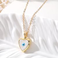 Casual Cute Simple Style Heart Shape Alloy Copper Pendant Necklace sku image 3
