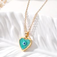 Casual Cute Simple Style Heart Shape Alloy Copper Pendant Necklace sku image 4