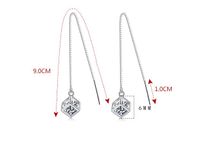 1 Pair Lady Geometric Plating Inlay Copper Zircon White Gold Plated Drop Earrings main image 2
