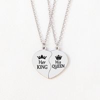 Stainless Steel Romantic Simple Style Heart Letter Pendant Necklace main image 2
