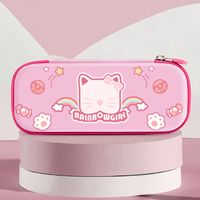 Letter Cat Mixed Materials Class Learning Cute Pencil Case sku image 1