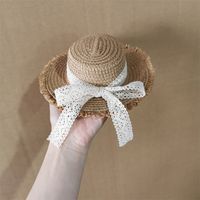 Women's Pastoral Simple Style Bow Knot Wide Eaves Straw Hat main image 2