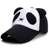 Unisex Süß Panda Aushöhlen Gebogene Traufen Baseball Kappe sku image 10
