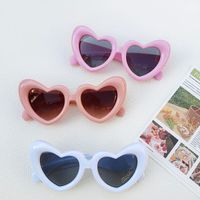 Cute Vacation Sweet Heart Shape Pc Resin Special-shaped Mirror Full Frame Kids Sunglasses main image 2