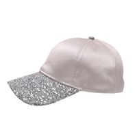 Women's Elegant Lady Simple Style Solid Color Sequins Curved Eaves Baseball Cap main image 3