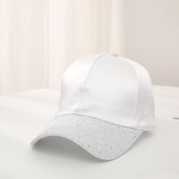 Women's Elegant Lady Simple Style Solid Color Sequins Curved Eaves Baseball Cap sku image 2
