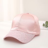 Women's Elegant Lady Simple Style Solid Color Sequins Curved Eaves Baseball Cap sku image 3