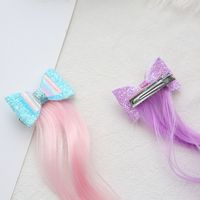 Girl's Cute Sweet Bow Knot High Temperature Wire Sequins Hair Clip main image 5