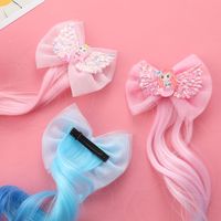 Girl's Cartoon Style Bow Knot Cloth Hair Clip main image 4