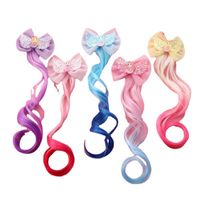 Girl's Cartoon Style Bow Knot Cloth Hair Clip main image 3