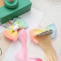Girl's Cute Sweet Bow Knot Cloth High Temperature Wire Hair Clip main image 5