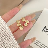 1 Pair Vintage Style Simple Style Solid Color Plating Alloy Gold Plated Ear Studs main image 6