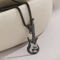 Hip-hop Musical Instrument Stainless Steel Unisex Pendant Necklace sku image 1