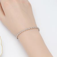 Simple Style Solid Color Sterling Silver Plating Gold Plated Bracelets main image 5