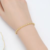 Simple Style Solid Color Sterling Silver Plating Gold Plated Bracelets main image 6