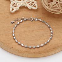 Simple Style Solid Color Sterling Silver Plating Gold Plated Bracelets main image 8