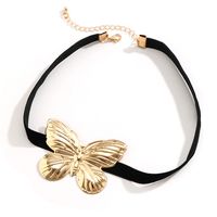 Wholesale Jewelry Retro Simple Style Irregular Butterfly Flannel Iron Patchwork Choker main image 5
