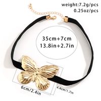 Wholesale Jewelry Retro Simple Style Irregular Butterfly Flannel Iron Patchwork Choker main image 2