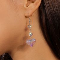 1 Pair Cute Heart Shape Alloy Drop Earrings main image 6