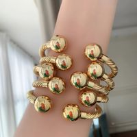 Streetwear Round Copper Plating 18k Gold Plated Bracelets Necklace main image 3
