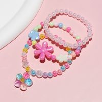 Princess Sweet Flower Arylic Plastic Resin Beaded Girl's Bracelets main image 3