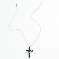 Stainless Steel 18K Gold Plated White Gold Plated Streetwear Plating Cross Pendant Necklace main image 3