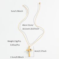 Stainless Steel 18K Gold Plated White Gold Plated Streetwear Plating Cross Pendant Necklace main image 4