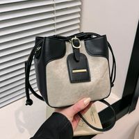 Women's Pu Leather Solid Color Classic Style Bucket String Bucket Bag main image 8