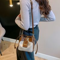 Women's Pu Leather Solid Color Classic Style Bucket String Bucket Bag sku image 2